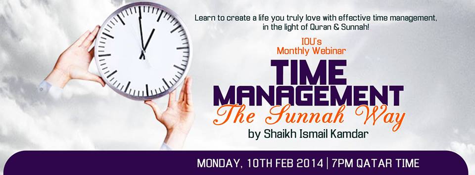 Free Webinar: Time Management the Sunnah Way