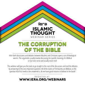 Webinar : The Corruption of The Bible