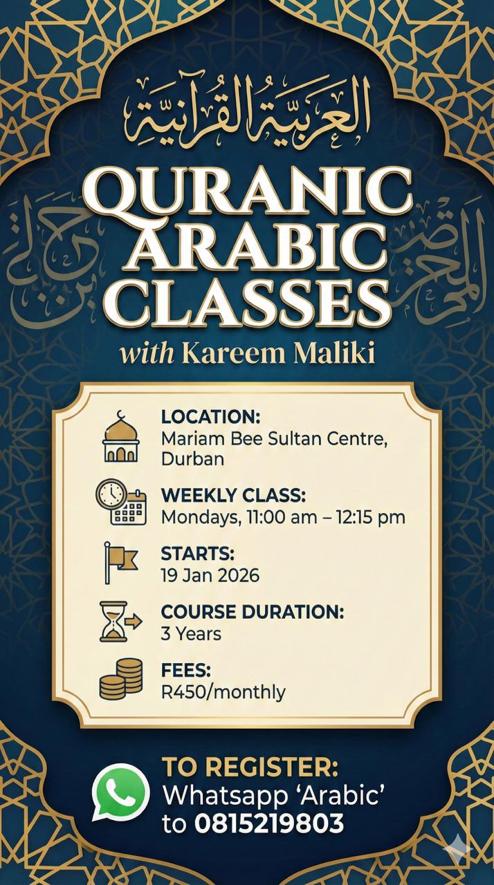 Durban: Arabic Course January 2026